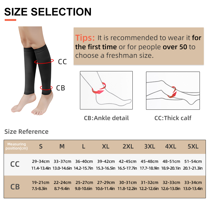 Plus Size S-5XL Running Athlet - огляд і ціна Compression Sleeve Calf